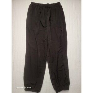 YX Curve Womens Black Pull on Pants Gathered Bottoms Very LIght XL